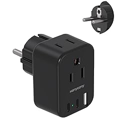 HANYCONY Type F Travel Plug Adapter, Germany France