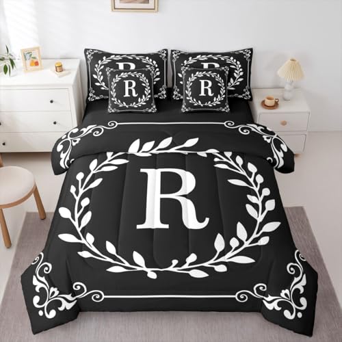 Initial Letter R 7 Piece Bedding Set