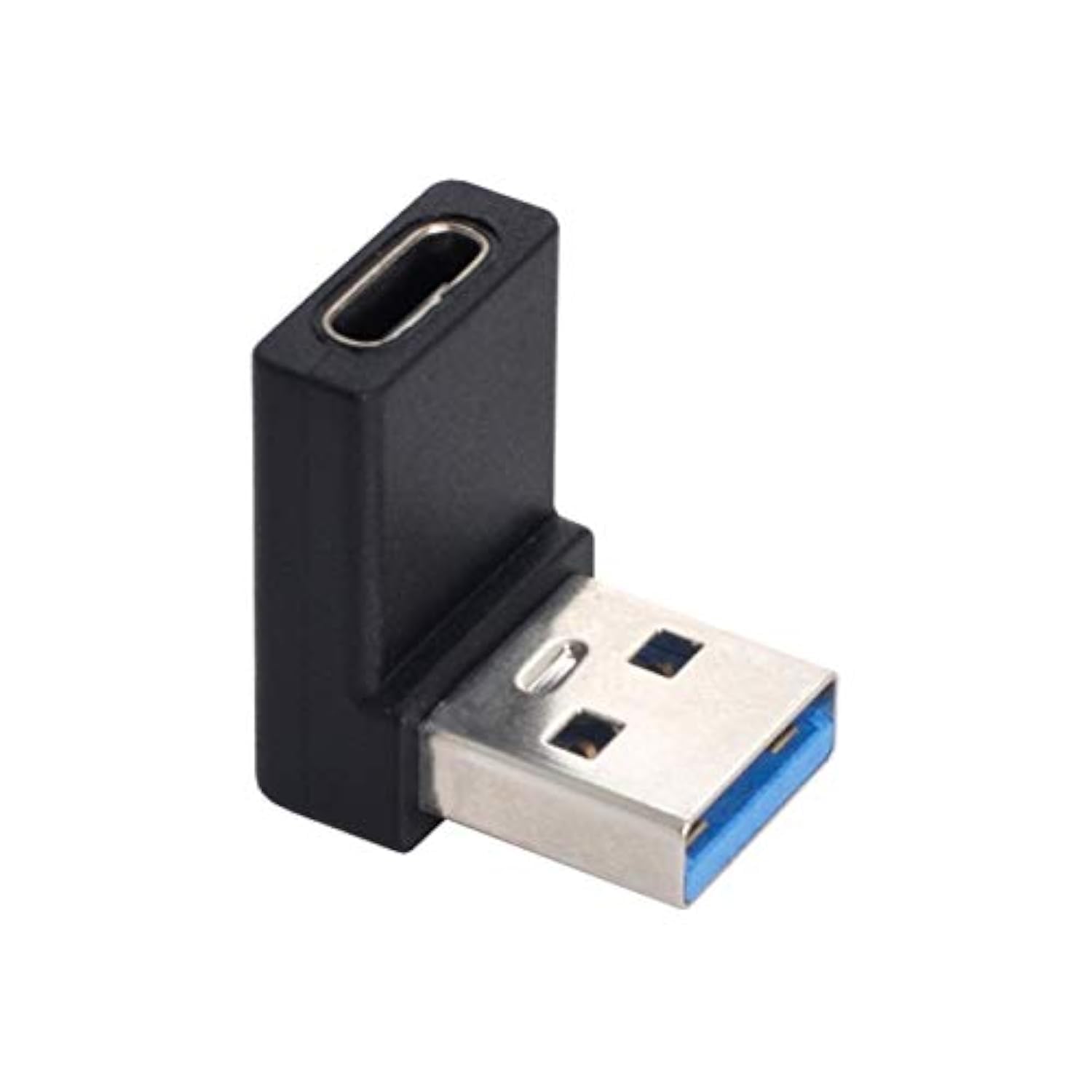 Cablecc USB-C Type C Female 90 Degree Up Angled to USB 3.0 A Male Data Adapter for Laptop Desktop — image 1