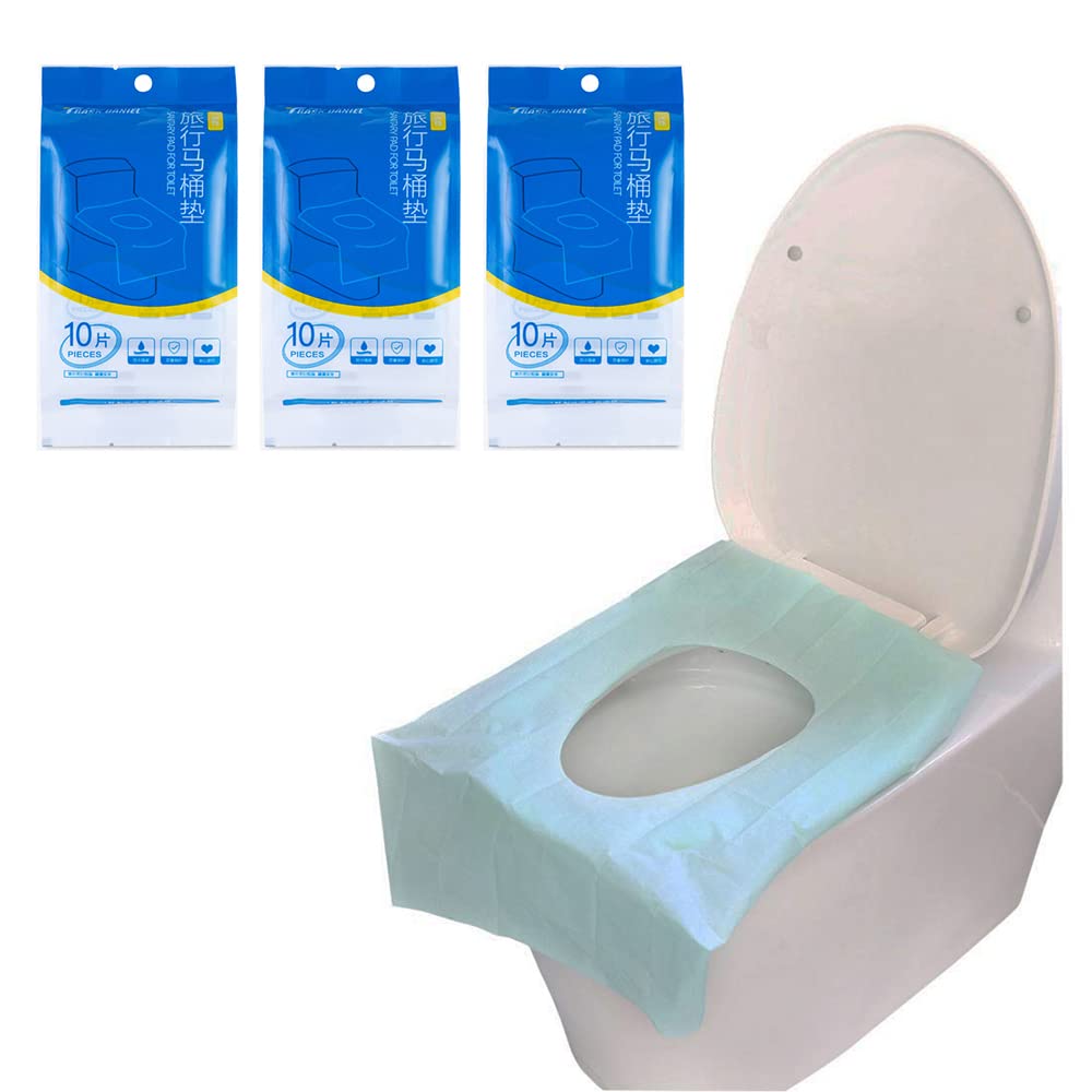 Toilet Seat Covers Disposable,AMTOL 30 PCS Toilet Seat Covers for Travel Accessories, Toilet Mats Covers for Woman,Kid,Adult Potty Training