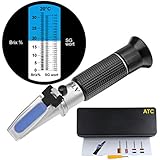 Refractometer Beer Wort Wine Brix Refractometer ATC , Specific Gravity 1.000-1.120 &amp; Brix 0-32%, Hydrometer for Wine and Beer ,Cutting fluid Refractometer Refractometer from Hanstronik
