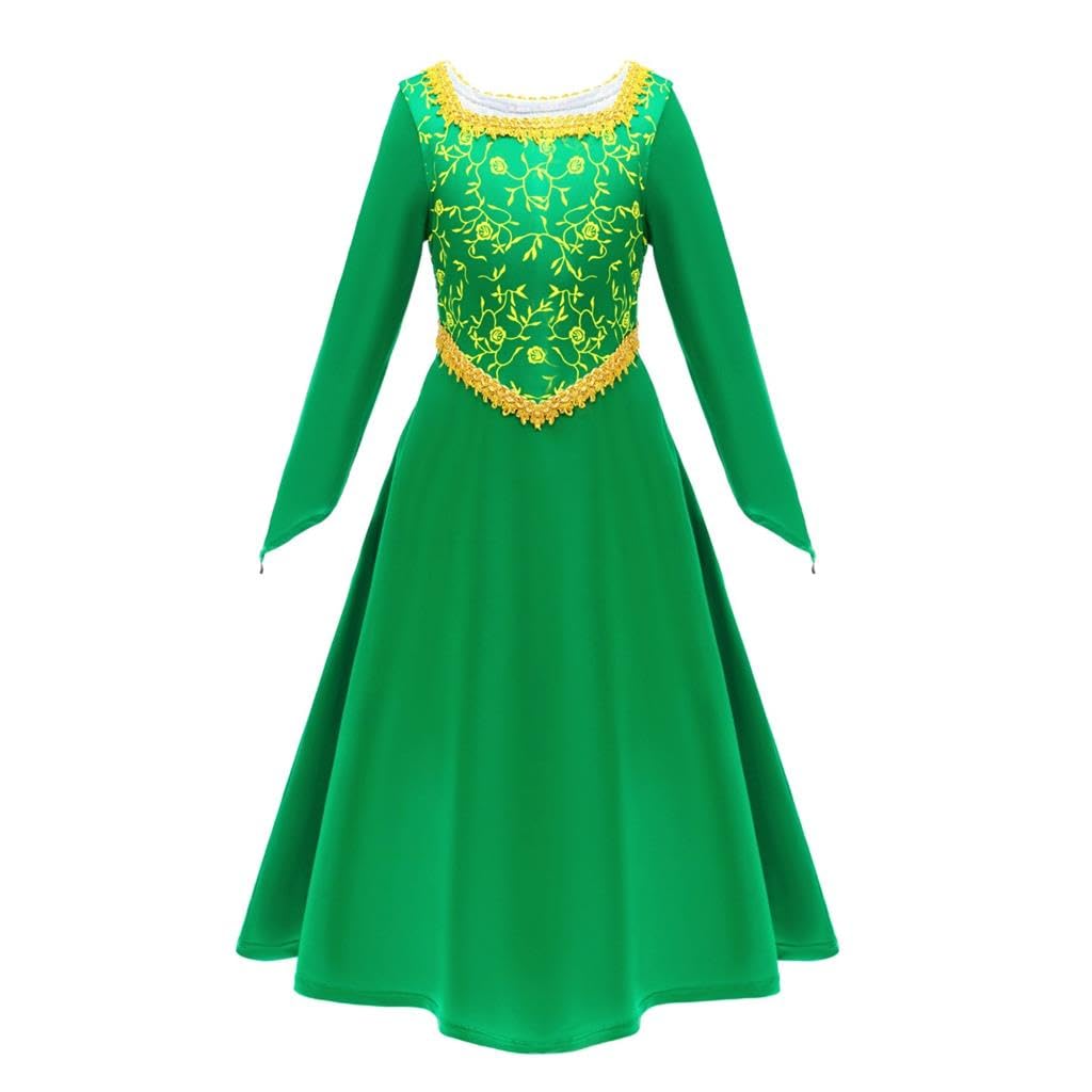Lito Angels Green Princess Fancy Dress Up Costume Party Outfit for World Book Day Kids Girls Age 3-4 Years