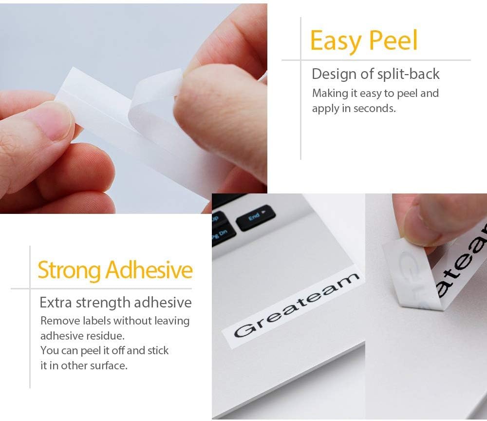 3 Etikettenband kompatibel für Dymo Letratag 91201 Plastic Label Tapes for LT-100H LT-100T LT-110T QX50, XR, XM,200B 2000 Plus Label Beschriftungsgerät Schwarz auf Weiß