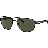 Ray-Ban Rb3663 Metal Rectangular Sunglasses