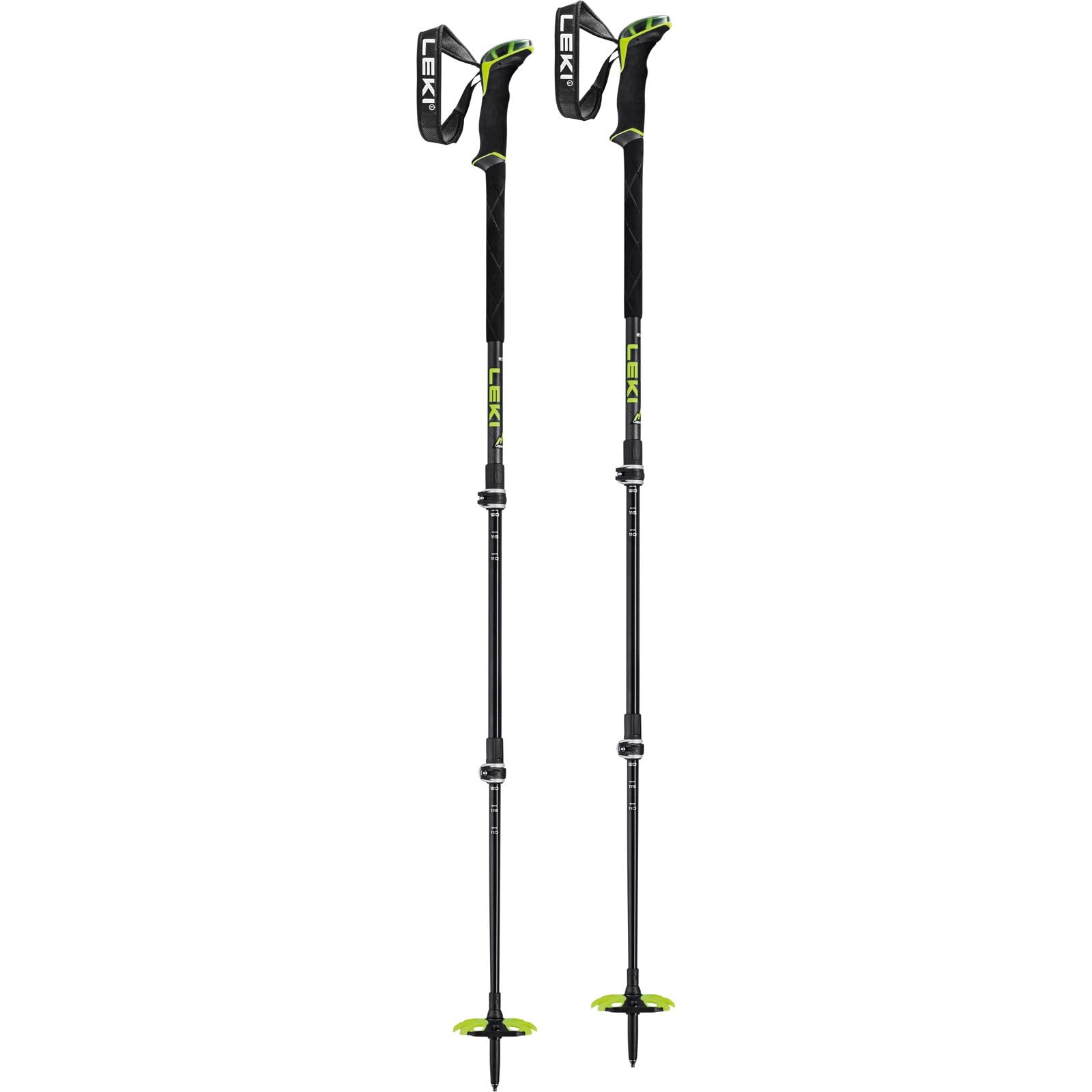 LEKI Guide 3 Ski Poles 110-150 cm Black/Neon Yellow/Dark Anthracite