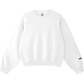 FAlABLE Women's Oversized Crewneck Sweatshirt Cozy Fleece Boxy Fit Pullover with Hidden Zipper Pockets Fall Winter Tops