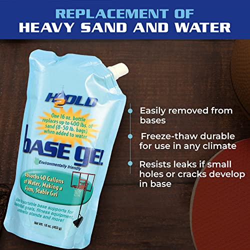 BaseGel Polymer for Basketball Goal and Outdoor Indoor Sign Hoops Bases