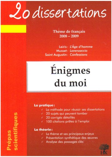 20 dissertations avec analyses et commentaires sur le thème Énigmes du moi