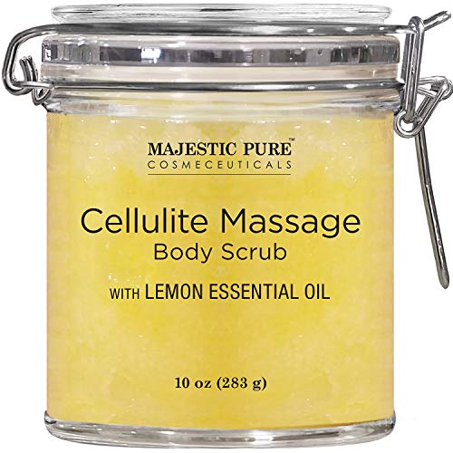 MAJESTIC PURE Cellulite Massage Body Scrub Infused with Lemon and