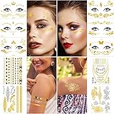 Temporärer Tattoo Hiroumer Flash Tattoos für Festival, Aufkleber Wasserdicht Met