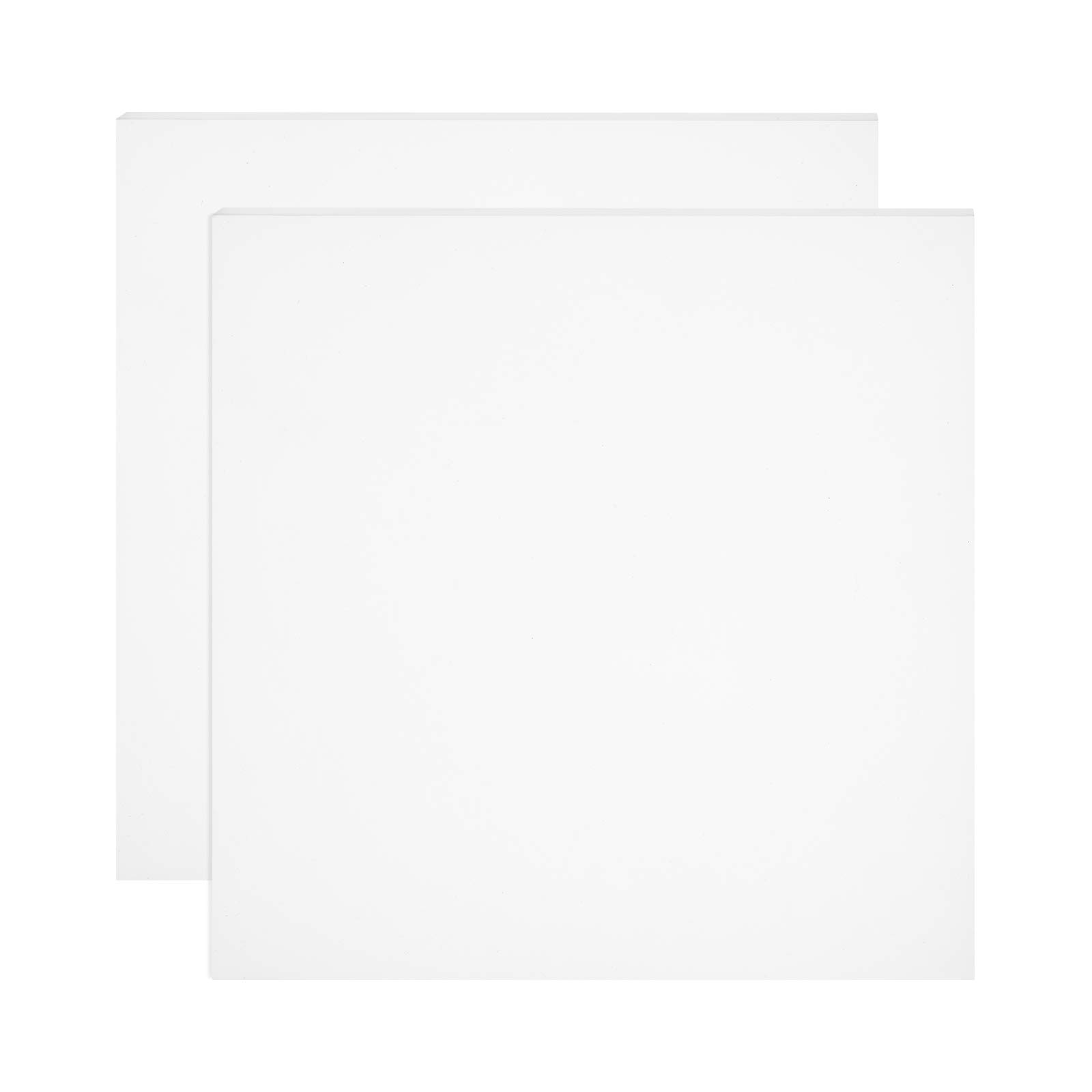 BENECREAT 2PCS White Silicone Rubber Sheet Plate 250x250x1mm High Temperature Resistant Gasket Board, Used for Make Gaskets and Seals