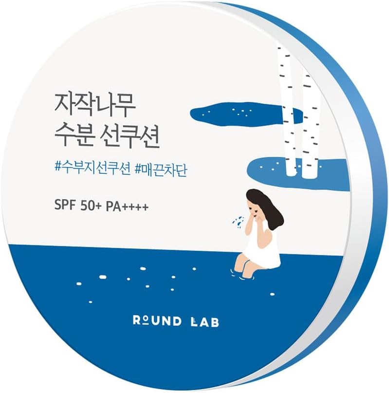 ROUND LAB Birch Juice Moisturizing Sun Cushion SPF 50+ PA++++ UV Protection 15g