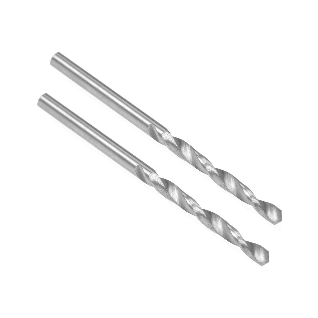 sourcing map 2.05mm Solid Carbide Drill Bits Straight Shank Short Twist Drill Bit for Stainless Steel Alloy Hard Steel, Hardened to 50 HRC, 2 Pcs