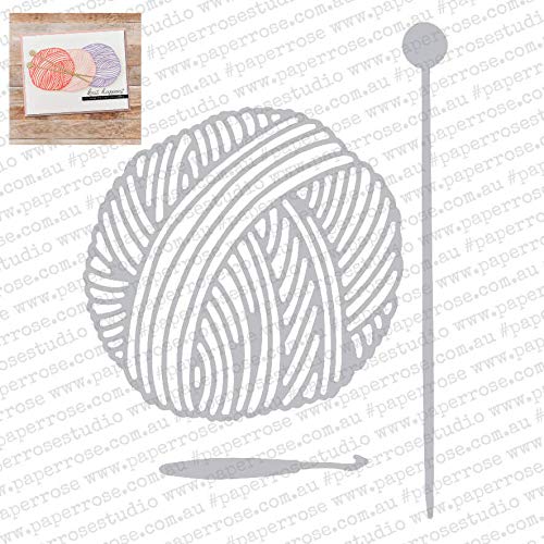 Paper Rose Ball of Wool Metal Cutting Die, White, one Size