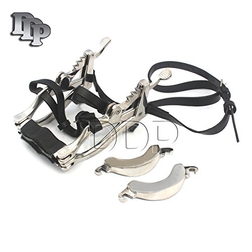 DDP Equine Horse Dental Mouth Gag Speculum Stainless Steel With Leather