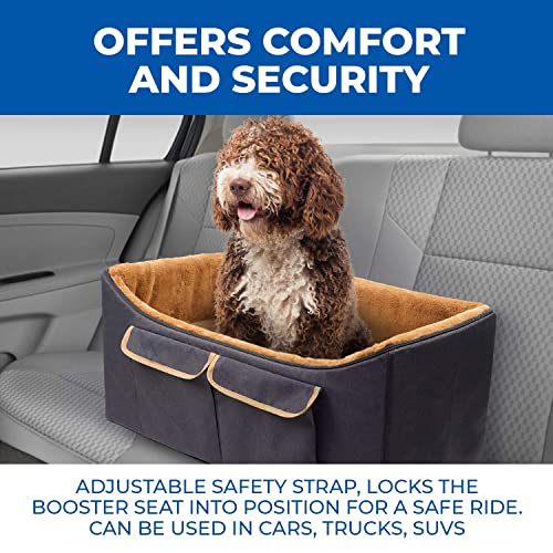 CHEERING PET Dog Car Seat, Elevated Pet Bucket Booster Seat, Foldable Design for Easy Travel