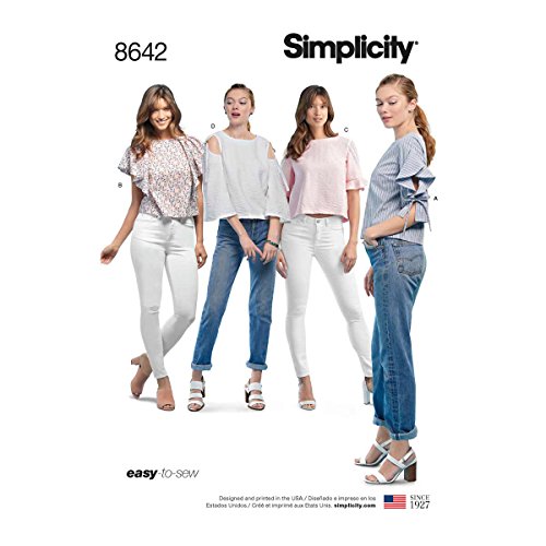 Simplicity Patterns US8642H5 Tops, Vest, JKTS, Coats, H5 (6-8-10-12-14)