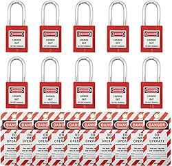 SAFBY 10 Keyed Different Lockout Tagout Locks with
