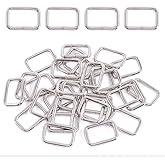 Swpeet 60Pcs 1 Inch / 25mm Heavy Duty Metal Ring Buckle Webbing Belts