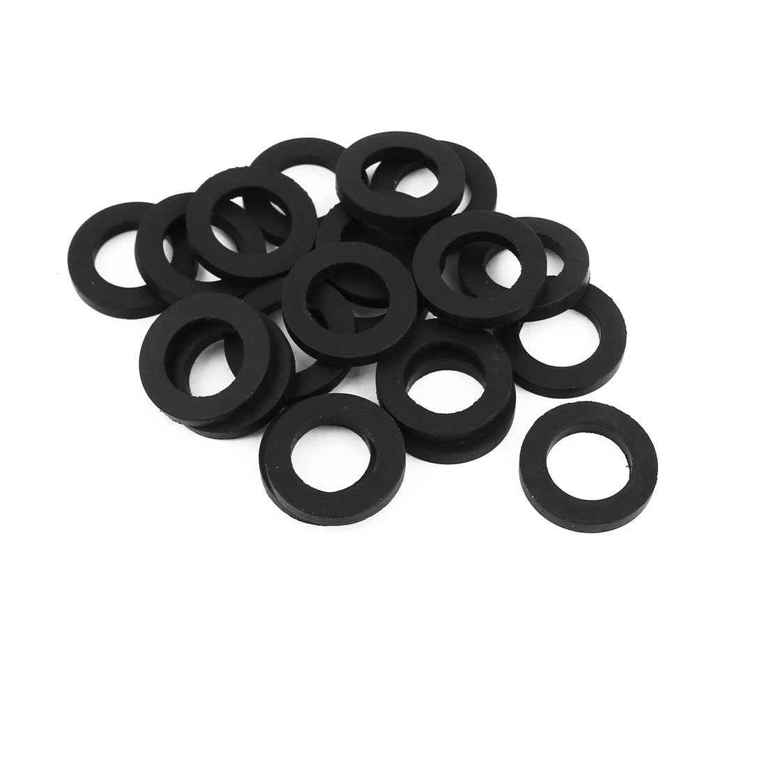 Sourcingmap 13 x 21 x 3mm O-Ring Hose Gasket Flat Rubber Washer Lot for Faucet Grommet 20pcs