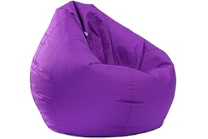 YIICIOVY Bean Bag for Adults and Kids Sofa Chair Storage, Lazy Bean Bag Chair Cover, Waterproof Zippered Bean Bag Canvas Chair Cover Lounger Sack 29.53inch, Without Filling (Purple)