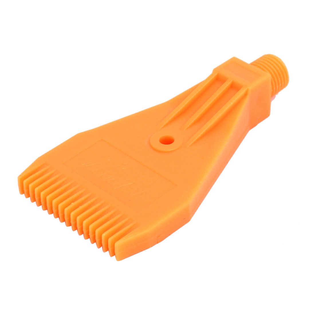 sourcing map 1/4BSPT Male Thread ABS Single Hole Air Blow Off Flat Jet Nozzle Orange
