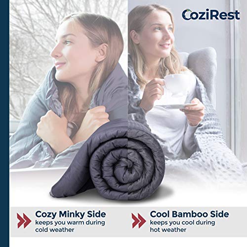 CoziRest Cooling Weighted Blanket 25 lbs 60x80 Queen Size Cool