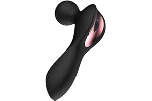 LUMIO Mini Massager Rechargeable - 9 Speeds 19 Modes - Small Massager Tool for Body Relaxation and Pleasure, Portable Handheld Massager, Black