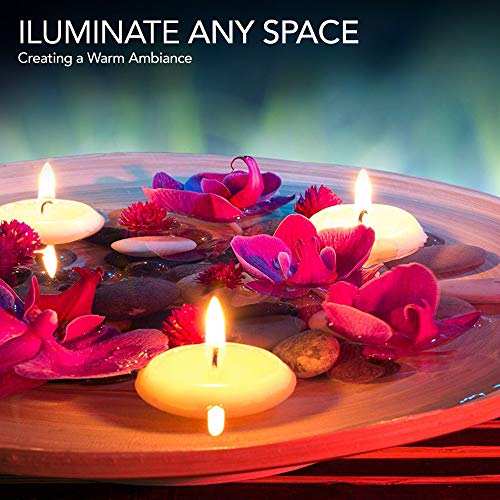 Stock Your Home 3 Inch Floating Candles (24 Pack) 10 Hour Burning