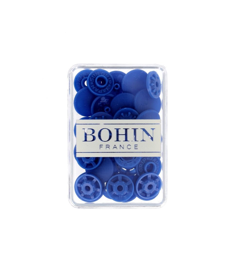 Bohin Snap Fasteners, Royal Blue, 13mm