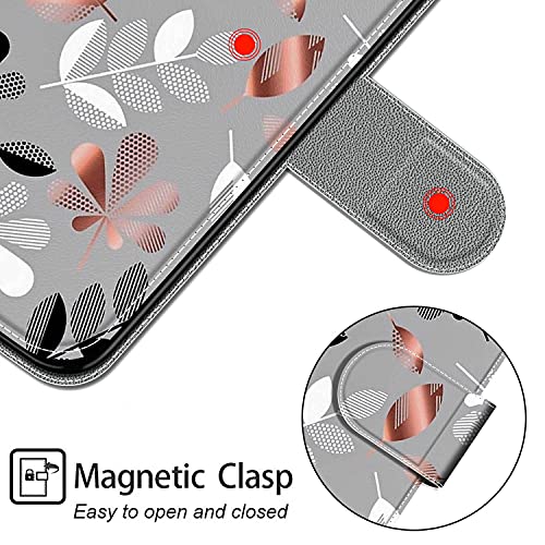 ChoosEU Case for Xiaomi Redmi 14C / Redmi 14C Leather Case with Protective Flip Folio Case Anti-Shock Case Drawings for Girl Boy Case Wallet Cover for Redmi 14C / Redmi 14C - Leaf