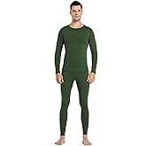 PISIQI Thermal Underwear Men Long Johns Set Ultra-Soft with Fleece Lined Base Layer Winter Skiing Warm Top & Bottom