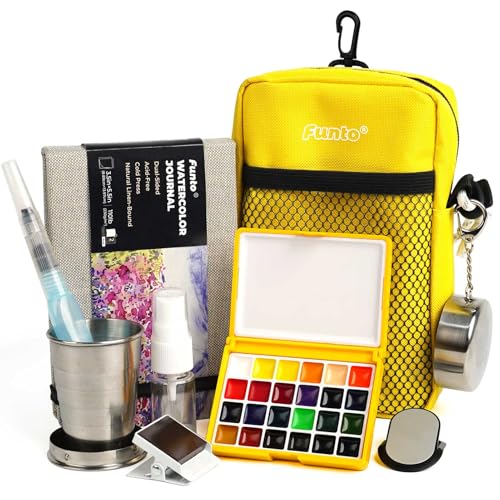 24-Color Watercolor Yellow Set