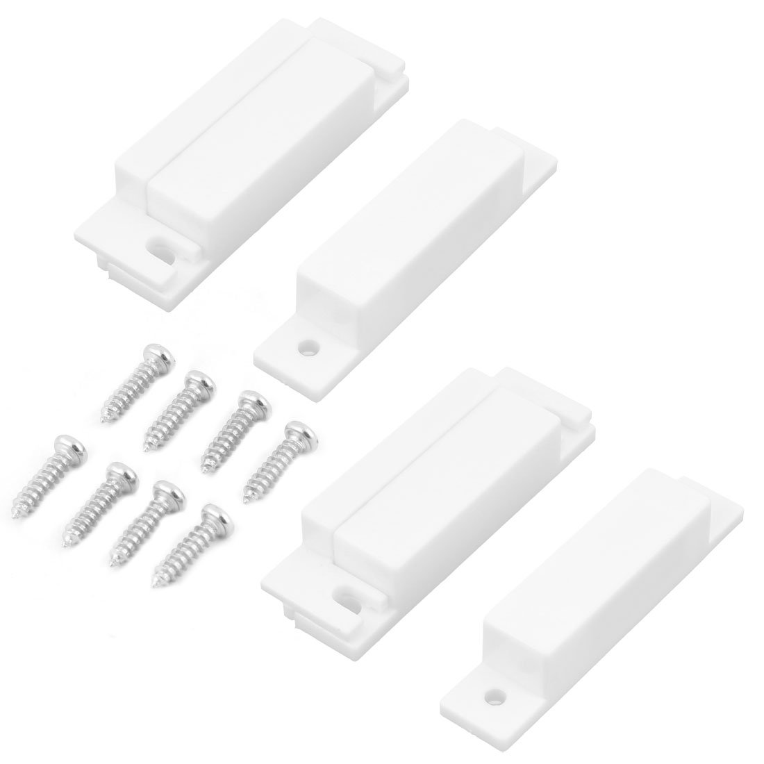 Sourcingmap Home Wired Alarm Security Magnetic Door Contact Reed Sensor Switch 2 Sets White