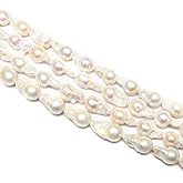 QSLLER Baroque Pearl Beads Irregular Natural Freshwater Cultured Pearl Beads for Jewelry Making Neckalce Craft DIY