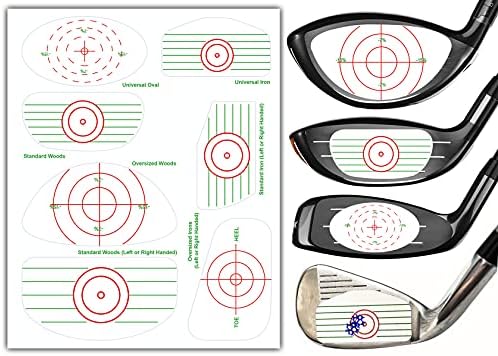 TINGYI Golf Club Driver Impact Tape Labels Ball Hitting Recorder 105 Pcs Golf Impact Stickers for Swing Training Irons and Woods, Club Face Stickers Training Aids for Golf Swing Practice