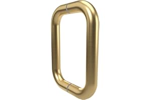 CKB 6" Shower Door Handle, Shower Glass Door Pull Back to Back Handle Compatible with 1/4" to 1/2" Thickness Glass for Frameless Shower Doors, Satin Gold with 304 Stainless Steel