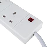 Status 2 Socket Extension Lead with Neon Indicator 6m 13A White S2W6MS8 view 2