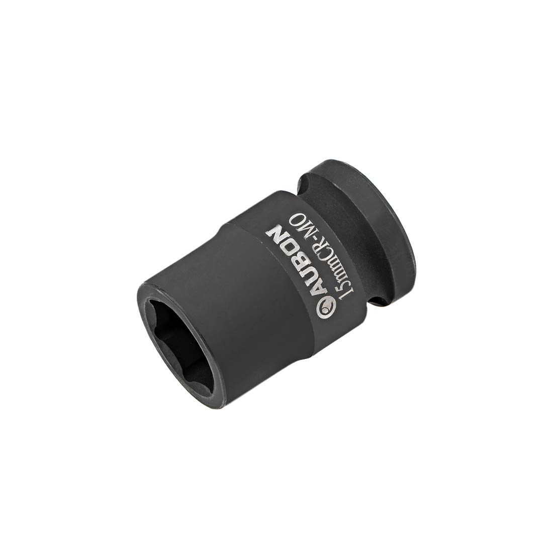 sourcing map 1/2-Inch Drive by 15mm Shallow Impact Socket, Cr-Mo Alloy Steel, 6-Point, Metric