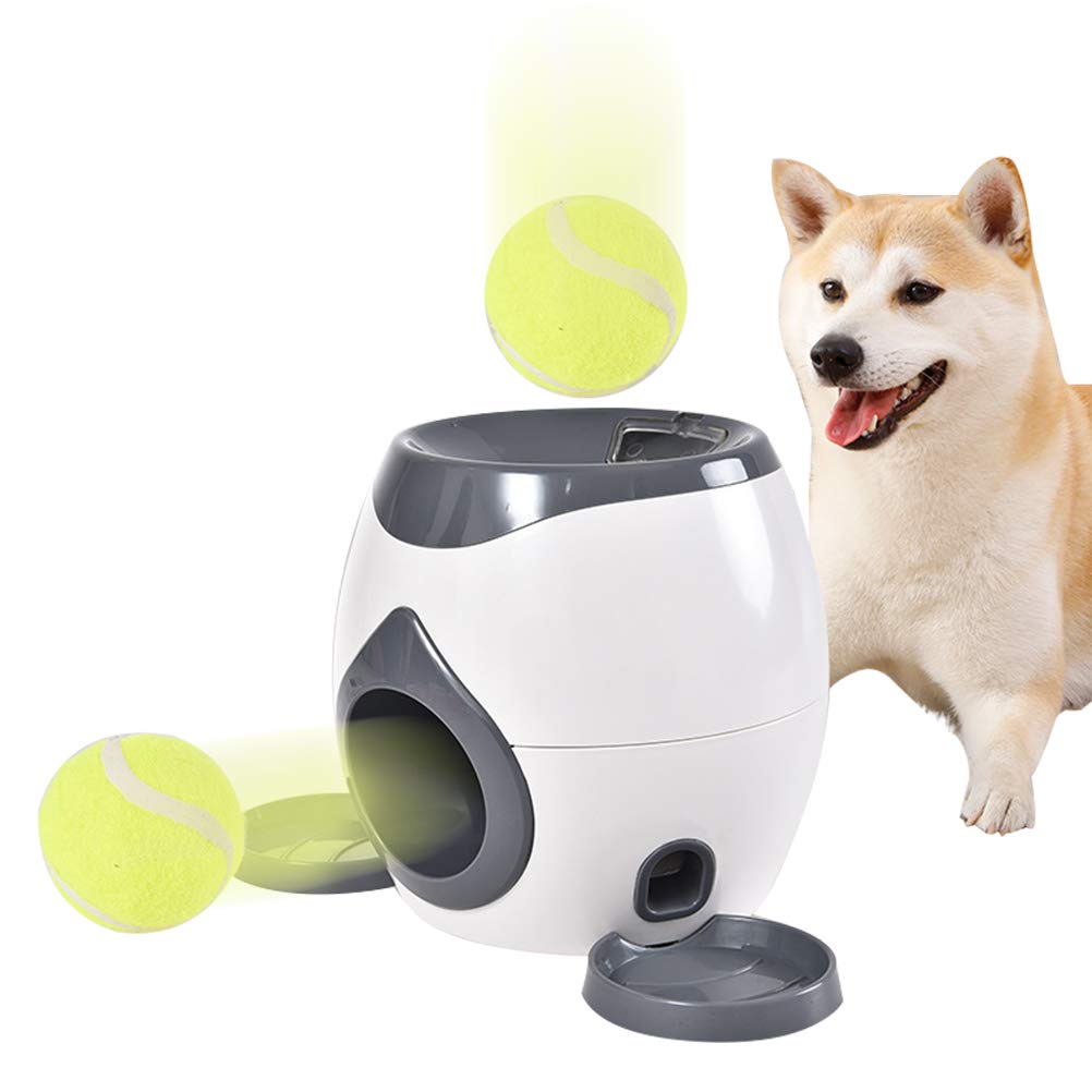 SHARRA Interactive Ball Throwing Machine Throwing Device Training Pet Automatic Ball Thrower With 2 Tennis Balls Ball Throwing Machine Toy For Dogs Pet