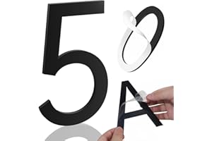 YEEZUNPU Self Adhesive House Number 5 Inch House Numbers for Outside Acrylic Modern Mailbox Numbers Address Home Number for House Apartments Office Hotel Room Easy to Install (5)