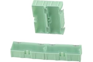 10 Pack for SMD Component Storage Box for Electronic Parts Organizer Case, Plastic IC Chip Holder with 90-Degree Opening, Res