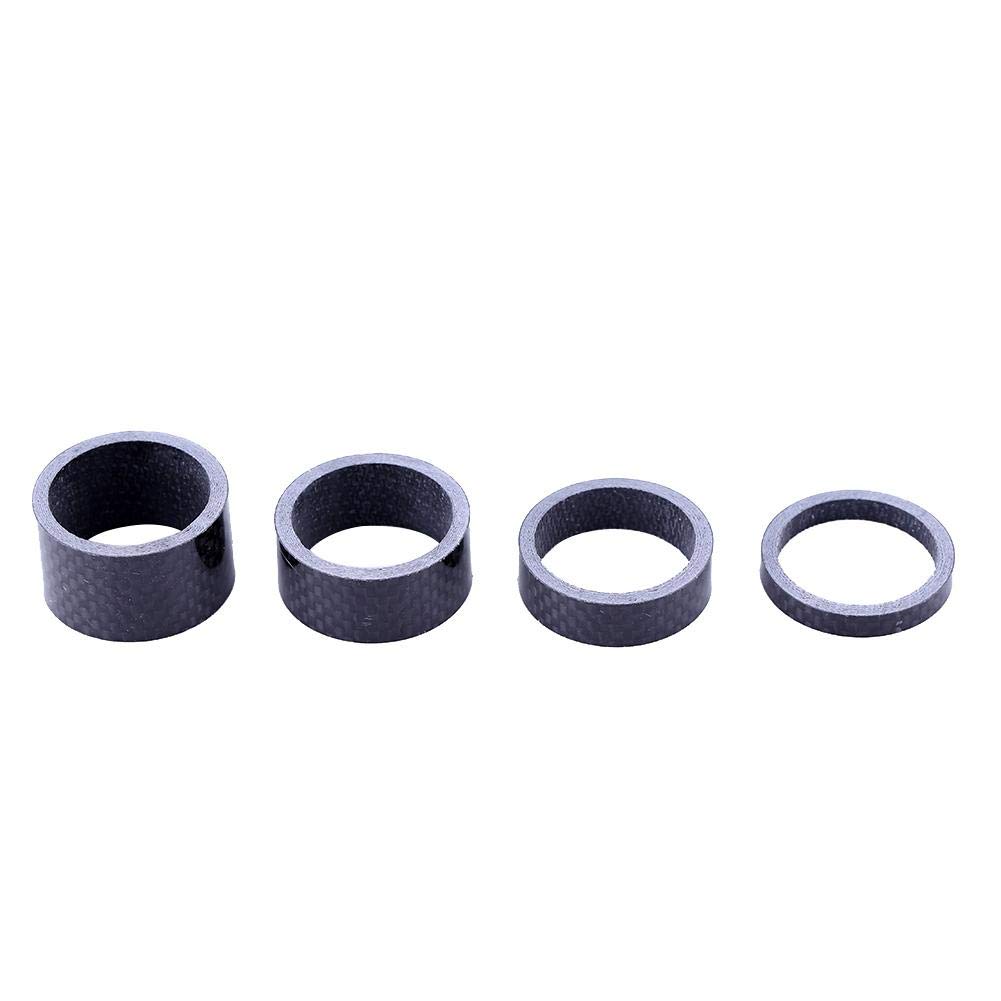VGEBY 4Pcs Bike Headset Spacer, Full Carbon Fiber Bicycle Stem Headset Washer for Mountain Road Bike Ride