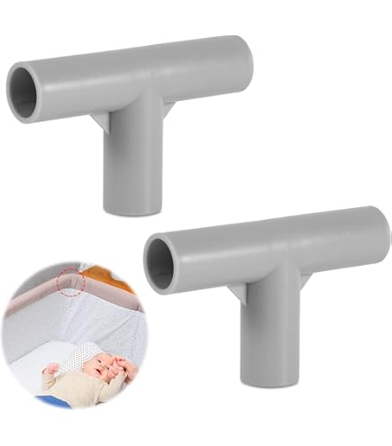 4pcs T-Shaped Playpen Connectors - 3-Way Replacement Parts For Toddler Play Yards, Indoor Steel Pipe Joints