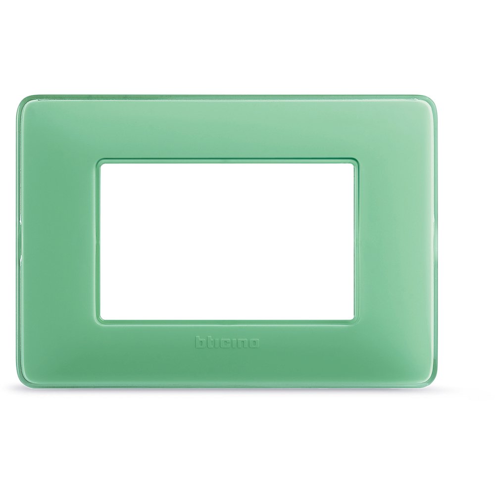 BTicino 3 Module Faceplate, Green, AM4803CVC