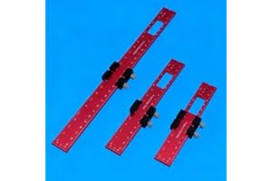 1 Set Woodworking Pocket Ruler Set Aluminum Slide T-Shaped Marking Rulers with Sliding Stops Inch and Metric Square Layout To
