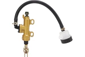 Jauarta Rear Brake Master Cylinder with Reservoir, Hydraulic Brake Pump Assembly Universal for Motorcycles Dirt Bikes ATVs, C