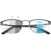 YIMI Photochromic Progressive Multifocus Reading Glasses Spring Hinges UV Sun Readers Computer Anti Blue Light Glare Glasses