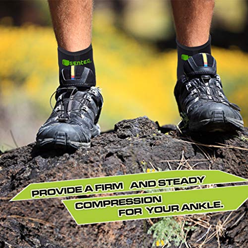 SENTEQ Ankle Brace for Men & Women Compression Support for Sprained Ankles & Plantar Fasciitis