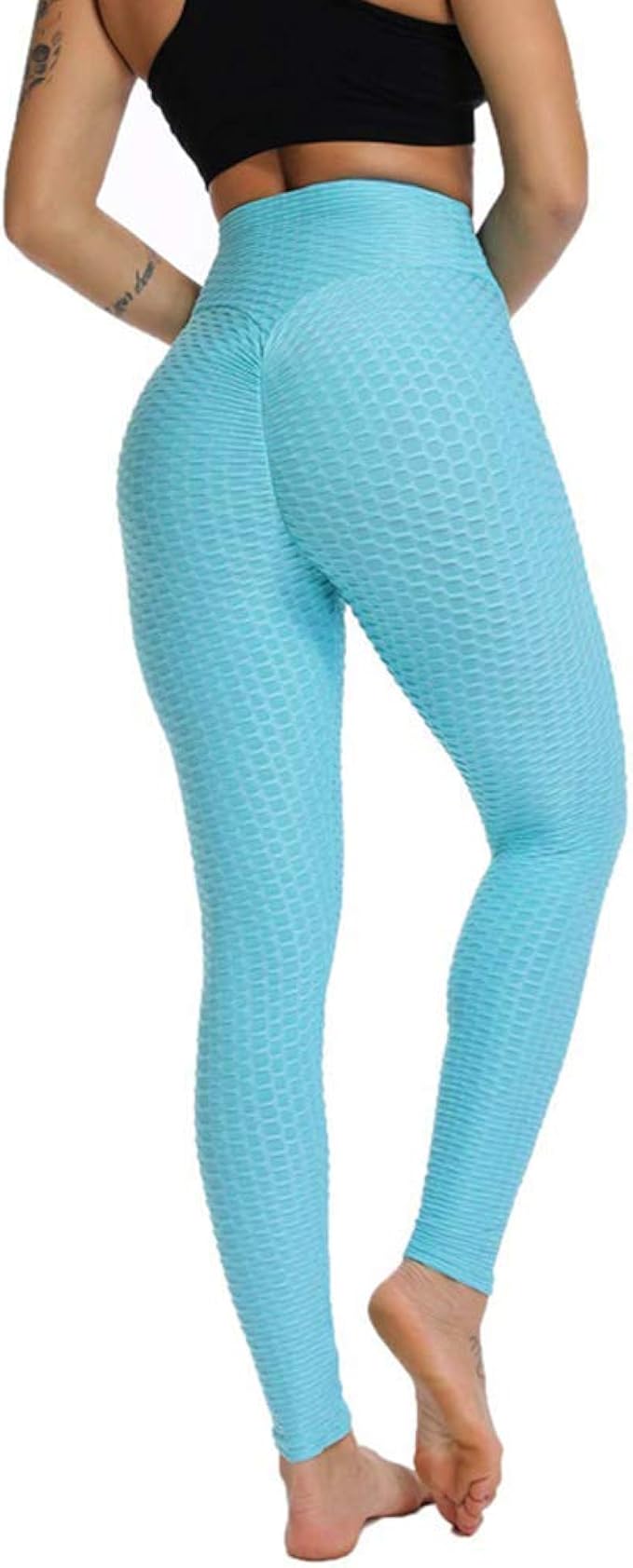Sport Leggings Damen Mit Bauchkontrolle - Anti Cellulite Yoga Hose Scrunch Po